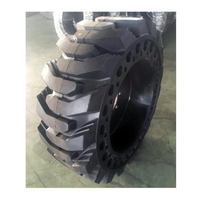 China Natural Rubber Pressed On Rims Skid Steer Solid Charger Tires 10-16.5 10x16.5 12-16.5 12x16.5 for sale