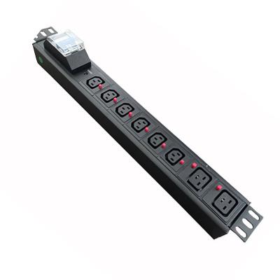 China Aluminum Alloy 220V PDU With 2P Breaker C13 On/Off Plug for sale