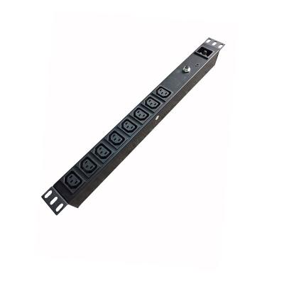 China 19 Inch Data Center 220V 16A 8ways PDU IEC C13 Socket for sale