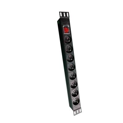 China 220V 19 Inch 8 Way Network French Euro Cabinet Power Socket PDU French PDU X-8FR-16-10 for sale