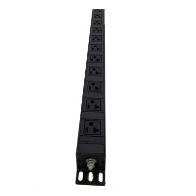 China Industrial American Standard Aluminum Alloy Strip 220V 15A Socket PDU for sale