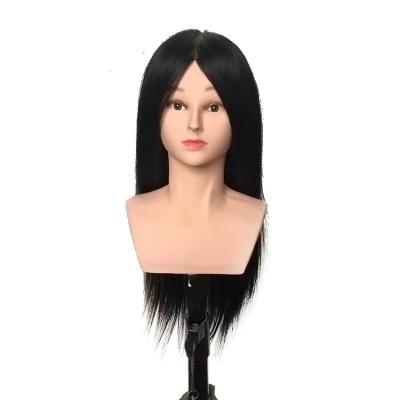 China Cosmetology Mannequin Heads Good Quality Mannequin Head For Hairdresser Dummy Doll With Shoulder Of Natural Hair Mannequin Human Hair Training Heads for sale