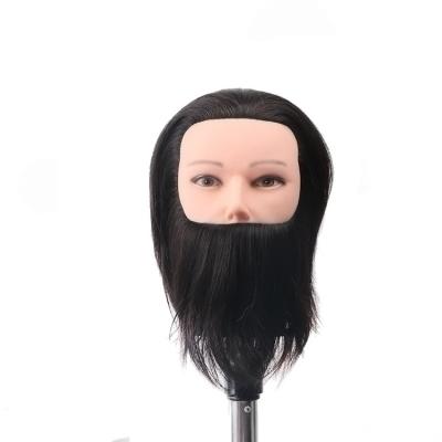 China Cosmetology Mannequin Heads Dummy Face For Makeup Practice Hairdressing Training Male Mannequin Head With Beard Mannequin Head With Human Hair for sale