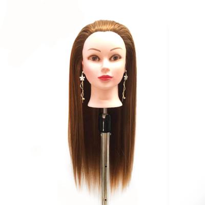 China Cosmetology Mannequin Heads High Quality Synthetic Doll Head With Hair Lash training head African American Mannequin Type For Fiber Hair Manikin Head for sale