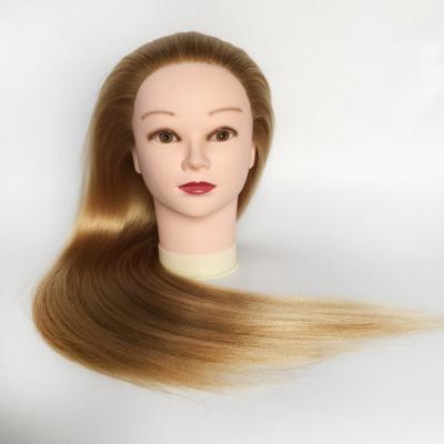 China Cosmetology Mannequin Heads Training Head Manikin Cosmetology Doll Head Hairdressing Training Model Mannequin Head with Yaki Straight Synthetic Hair for sale