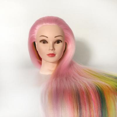 China Cosmetology Mannequin Heads Cosmetology Trainingheads 24Inch Hair Dummy Cutting Mannequins Female Mannequin Training Head With Human Hair for sale