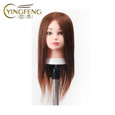 China Regular Wave High Quality 100% Real Hair Hairdresser Cosmetology Mannequin Manikin Training Head Hair Mannequin Head for sale