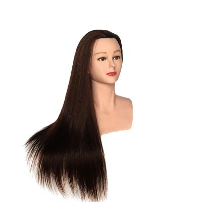 China Cosmetology Mannequin Heads Pretty Mannequin Head With Shoulder Training Doll With Long Hair Mannequin Head With Hair for sale