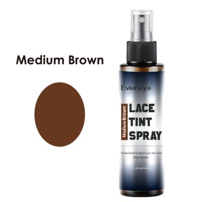 China Hair Extenisons Free Sample Private Label Professional Three Brown Color Lace Tint Spray For Wigs for sale