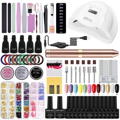 China Professional Nail Gel Kit Manicure Gel Chablon Hot Sale OEM Beauty Nail Care Manicure Gel Kit Finger Nail+foot for sale