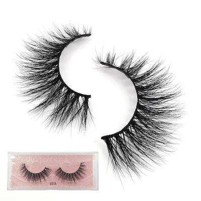 China Factory Price 1 Pair Natural Fluffy Mink Eyelash Long Hot Sellers 100% Real Mink Eyelashes With Custom Packing Real Mink Eyelashes for sale