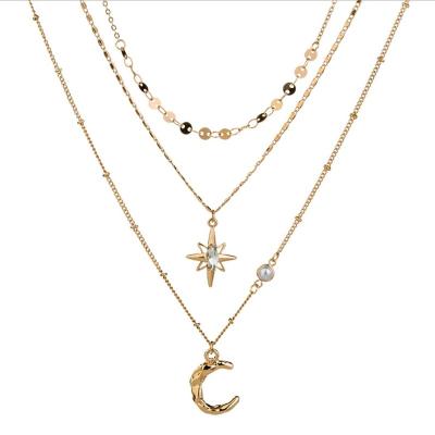 China Pearl Casual/Sporty Chain Layered Collar Gold Necklaces For Women Chains For Women Chocker Necklace Pendant Jewelry for sale