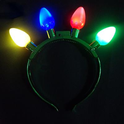 China Plastic Hair Decoration Bulbs Lights LED Christmas Flashing Headband for sale