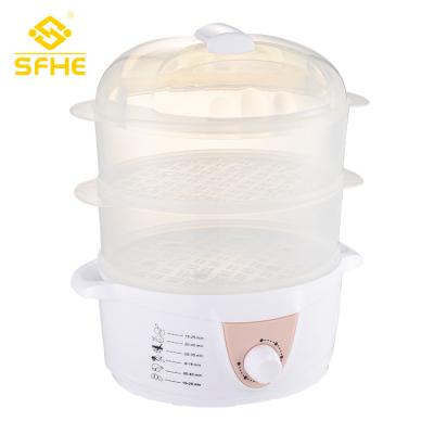 China Mechanical Timer Control 2 Layers Round Shape Steamer, 2018 New Mini Electric Food Steamer for sale