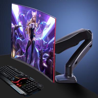 China Flexible Shock Absorber Mount PC Computer Arm Desktop Monitor Mount for sale