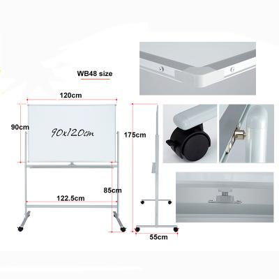 China School Teaching Mobile WB48 360 Degree Rotation Dry Erase Double Sided Magnetic Whiteboard Holder for sale