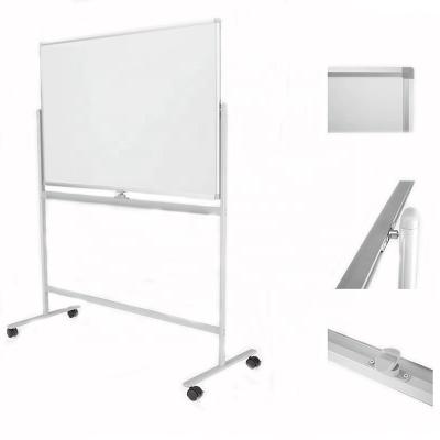 China 360 Degree Rotated Double Sided Moving Magnetic Dry Erase Writing Blank Board 90x120 With Moving Wheels for sale