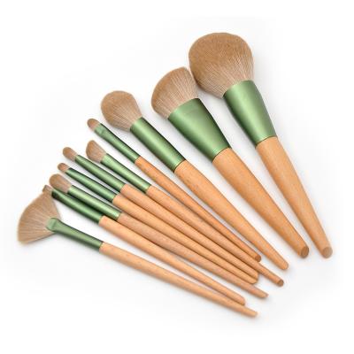 China Angular Blush Natural Wooden Handle Good Price Reliable Makeup Brush Set Popular Makeup Brush Set Order Free Samples for sale