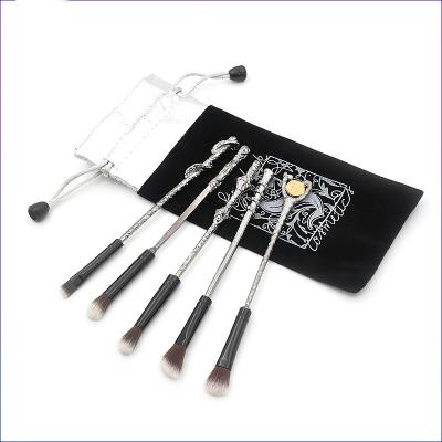 China Angular blush 2021 new designed portable telescopic safe 4 in 1 popular makeup brush makeup eyebrow brush for sale