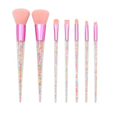 China Angular Blush Cosmetic Brush Wholesale Luxury Makeup Brush Set Plastic Makeup Brush Private Label Handle Synthetic Hair for sale