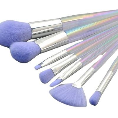 China Angular Blush Direct Makeup Brush 7PCS Trend Fashion Logo Wholesale Custom Travel Makeup Brushes for sale