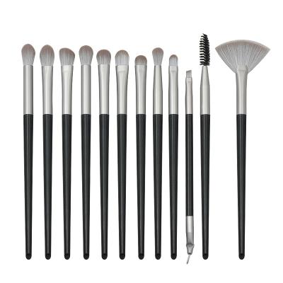 China Angular Blush 2021 New Special Design Private Label Logo Professional 12 Pcs Custom Makeup Brush Set for sale