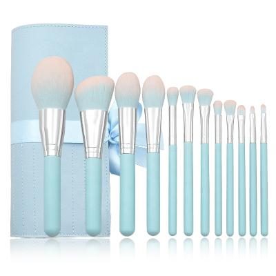 China Angular Blush Hot Sale 12piece Hair Set Soft Synthetic Makeup Tools Soft Synthetic Professional Custom Logo Brush OEM Logo Brush for sale