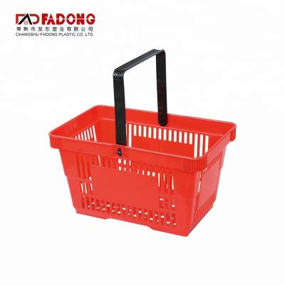 China Eco-friendly Fadong Colored Plastic Laundry Food Baskets With Handle for sale