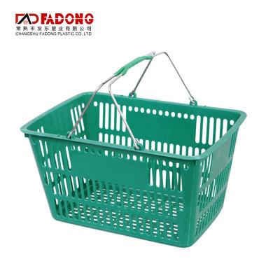 China Two Handle Sustainable Plastic Storage Basket Cheap Wholesale Capacity Baskets for sale