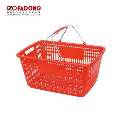 China Plastic Hand Basket / Eco - Friendly Plastic Carry Handle Plastic Basket For Wholesale for sale