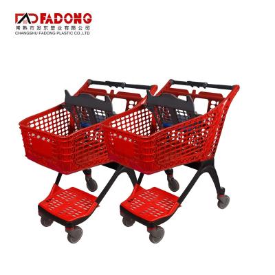 China Trolley Market Stand Shopping Trolley Cart Eco - Friendly High Quality Shopping Cart Cost for sale