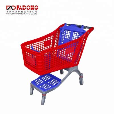 China Durable All Plastic Supermarket Shopping Toy Car Shopping Trolley Adult Shopping Cart for sale