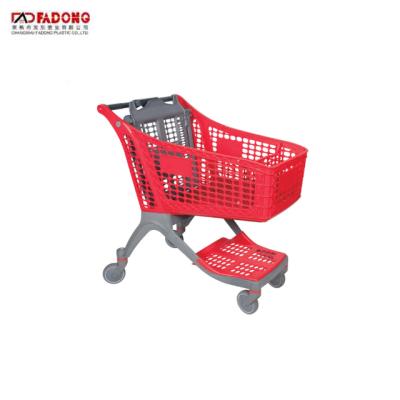 China High Quality Eco - Friendly Plastic Shopping Trolley 220L Trolley For Supermarket for sale