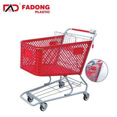 China Eco-Friendly 4 Most Popular Round Grocery Cart With Lock For Sale for sale