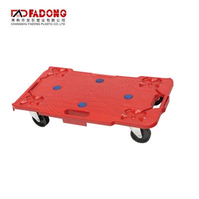 China Supermarket China factory picture of a flat trolley handcart for supermarket for sale