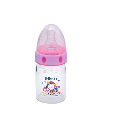 China ODM Free Factory OEM BPA Free Factory Food Grade Newborn Baby Heat Resistant Glass Feeding Milk Bottle for sale