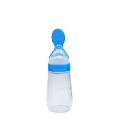 China BPA Free Design Cute Baby Food Spoon Baby Bottle Feeding Spoon for sale