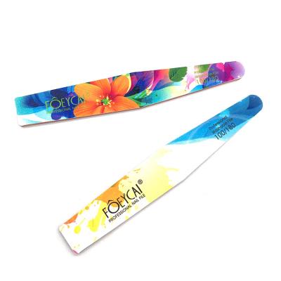 China Nail care 20 pcs/lots double side manicure beauty tools 100/150/180/240 flower pattern nail file set blooming for sale