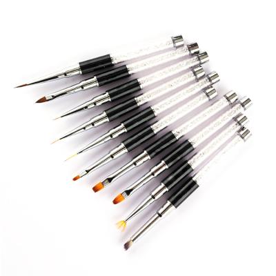 China Nylon Nail Art Brush Set High Quality Acrylic Multi Function NAIL Brush Manicure Set for sale