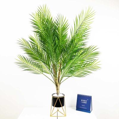 China 96cm Minimalist 13 Head Tropical Plants Large Palm Leaves Artificial Plastic Monstera Tree For Garden Shop Home Wedding Decor for sale