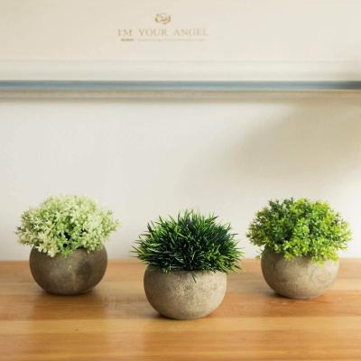 China Minimalist Mini Potted Artificial Plants Flowers for Bathroom for Home Office Decor for sale