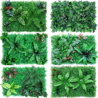 China New Arrival Minimalist Plant Artificial Plants Panels Plastic Turf Cover Lawn For Landscap Garden Wedding Backdrop Store Wall Decor for sale