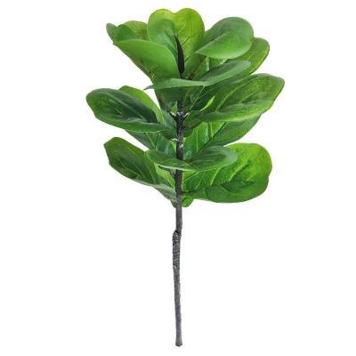 China Flower Plant Supply Simulation Ficus Lyrata Single Ficus Lyrata Indoor Decorative Potted Oriental Artificial Table Border for sale