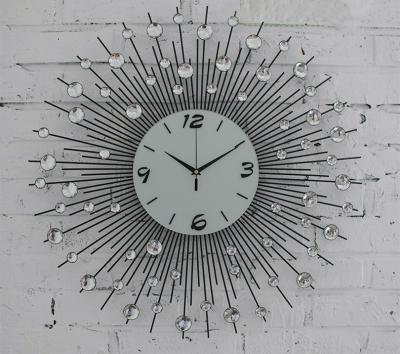 China FILE factory direct sales iron diamond wall clock household wall mounted pocket decorative clock for sale