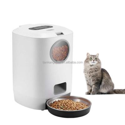 China New Cat Dog Feeder 4.5L Automatic Automatic Pet Feeder Dry Food Feeder for Cats and Small Dogs with Stainless Steel Bowl for sale