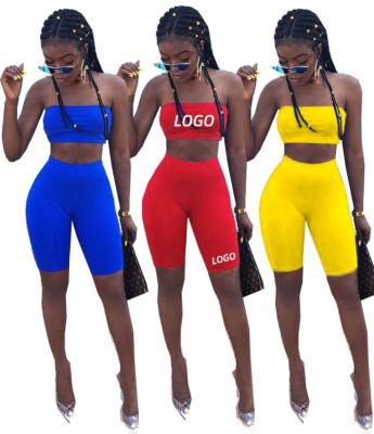 China QUICK DRY Hot Selling Women's Two Piece Overalls Short Panty Set Fashion Clothes for sale