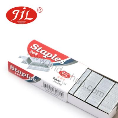 China Metal factory supply stationery staples 24/6 paper nails exported all over the world for sale