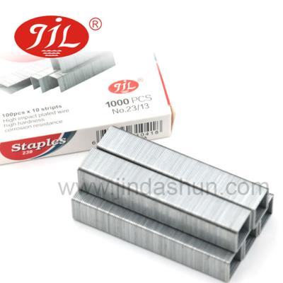 China Metal factory sells standard staples at low price 23/13 paper nails are exported to all over the world for sale