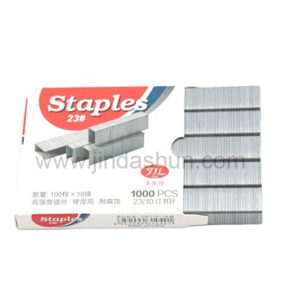 China High quality metal staples 23 staples stationery office and school metal nails for sale