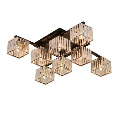 China American luxury light luxury living room ceiling light bedroom restaurant aisle balcony crystal outdoor mounted crystal Nordic modern simple leak for sale